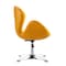Manhattan Comfort Raspberry Faux Leather Adjustable Swivel Chair in Yellow and Polished Chrome AC038-YL - alternate 3